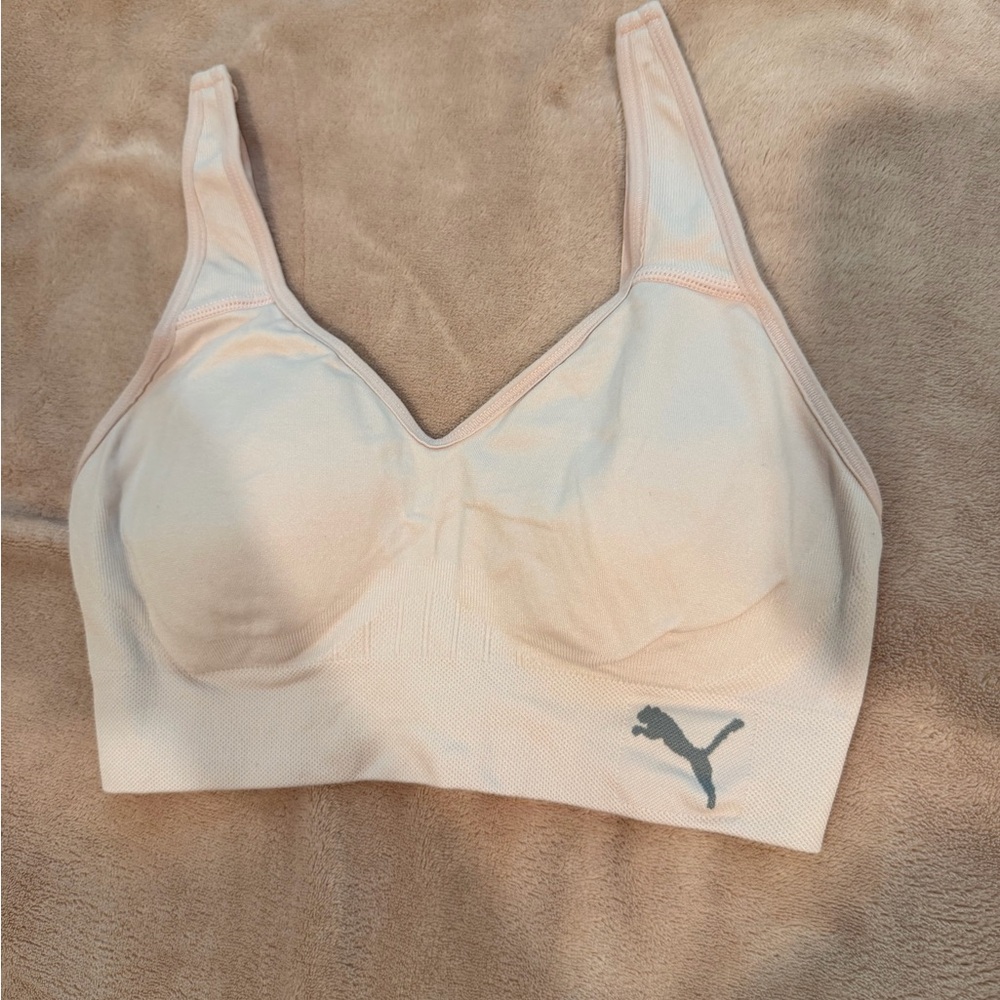 Puma Light Pink Seamless Pullover Sports Bra